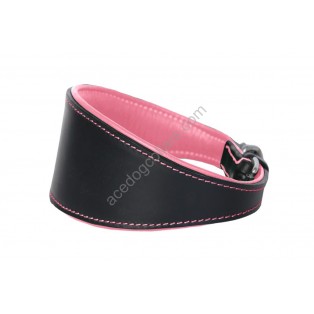  Ace Traditional Leather Dog Collar lined with super SOFT leather 5 Colors